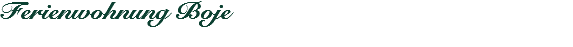 Ferienwohnung Boje 